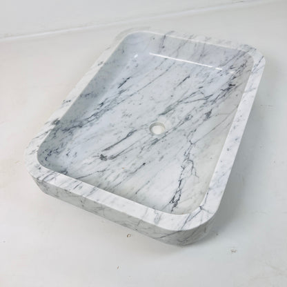 Rounded Rectangle Sink - Carrara