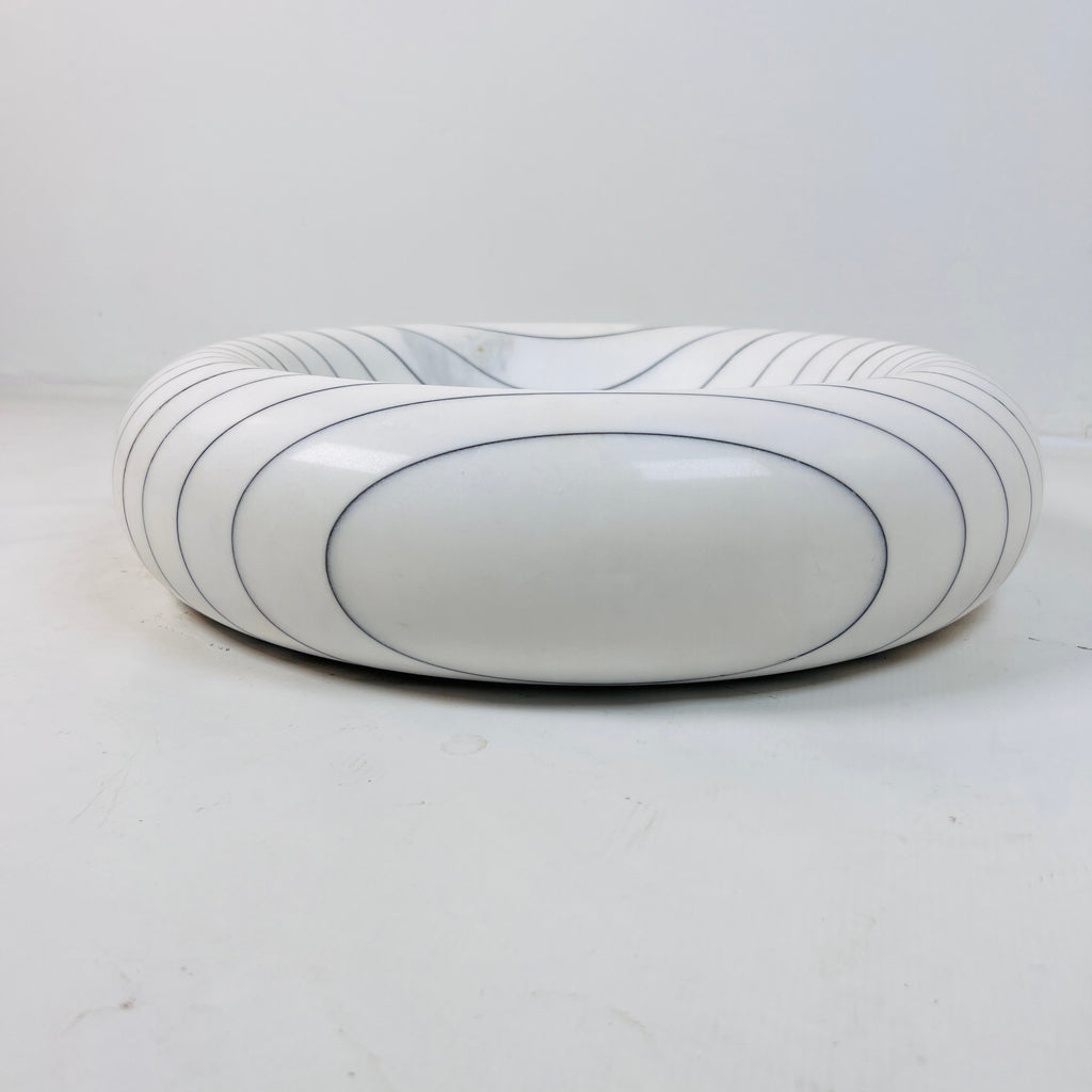 Pinstripe Round Marble Sink