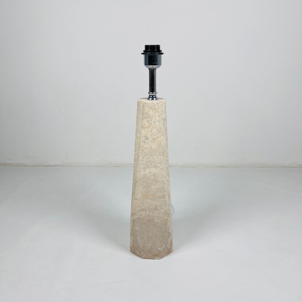 Earth Hue Travertine Table Lamp