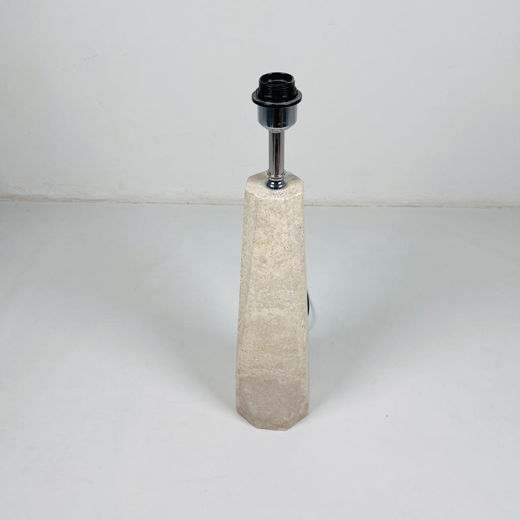 Earth Hue Travertine Table Lamp