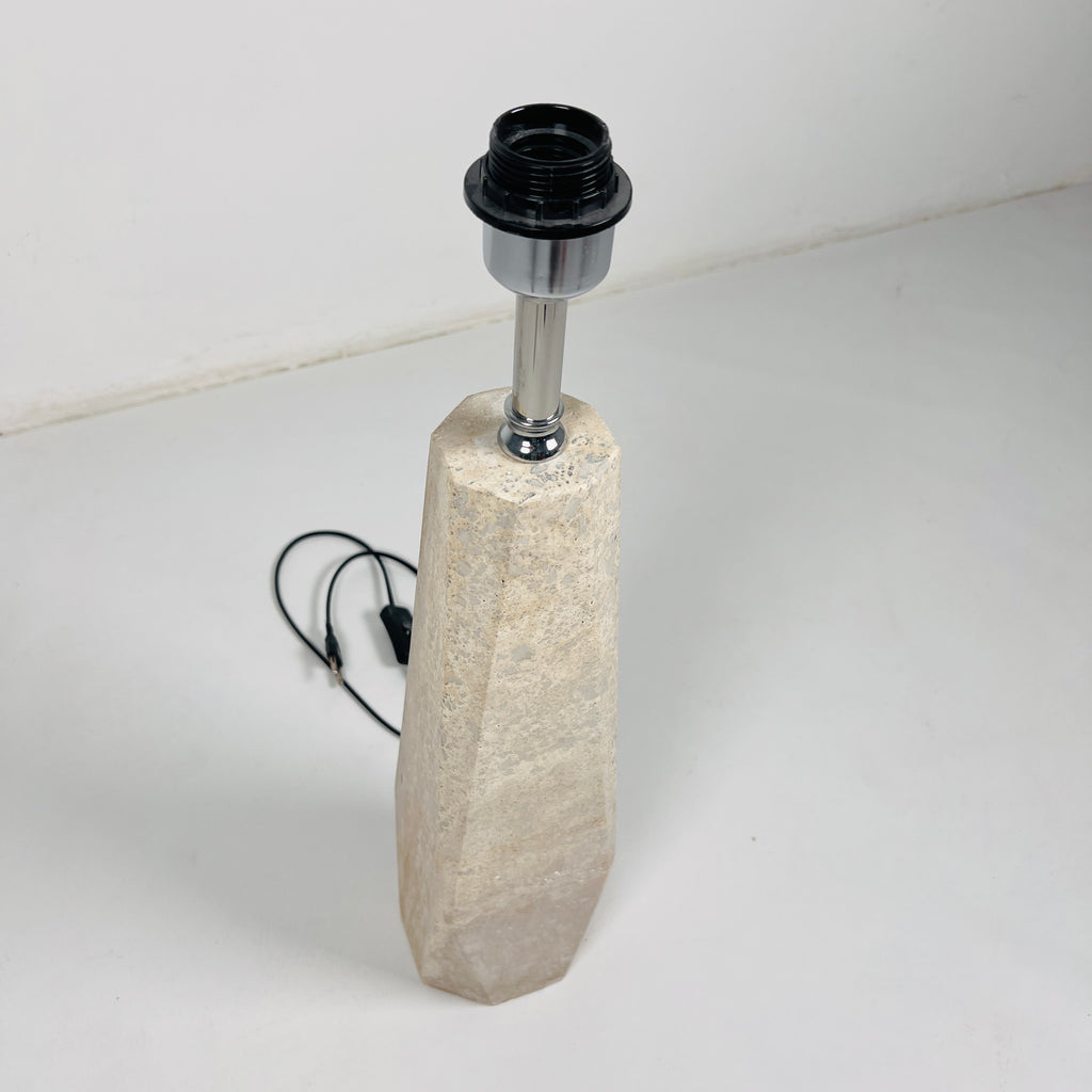 Earth Hue Travertine Table Lamp