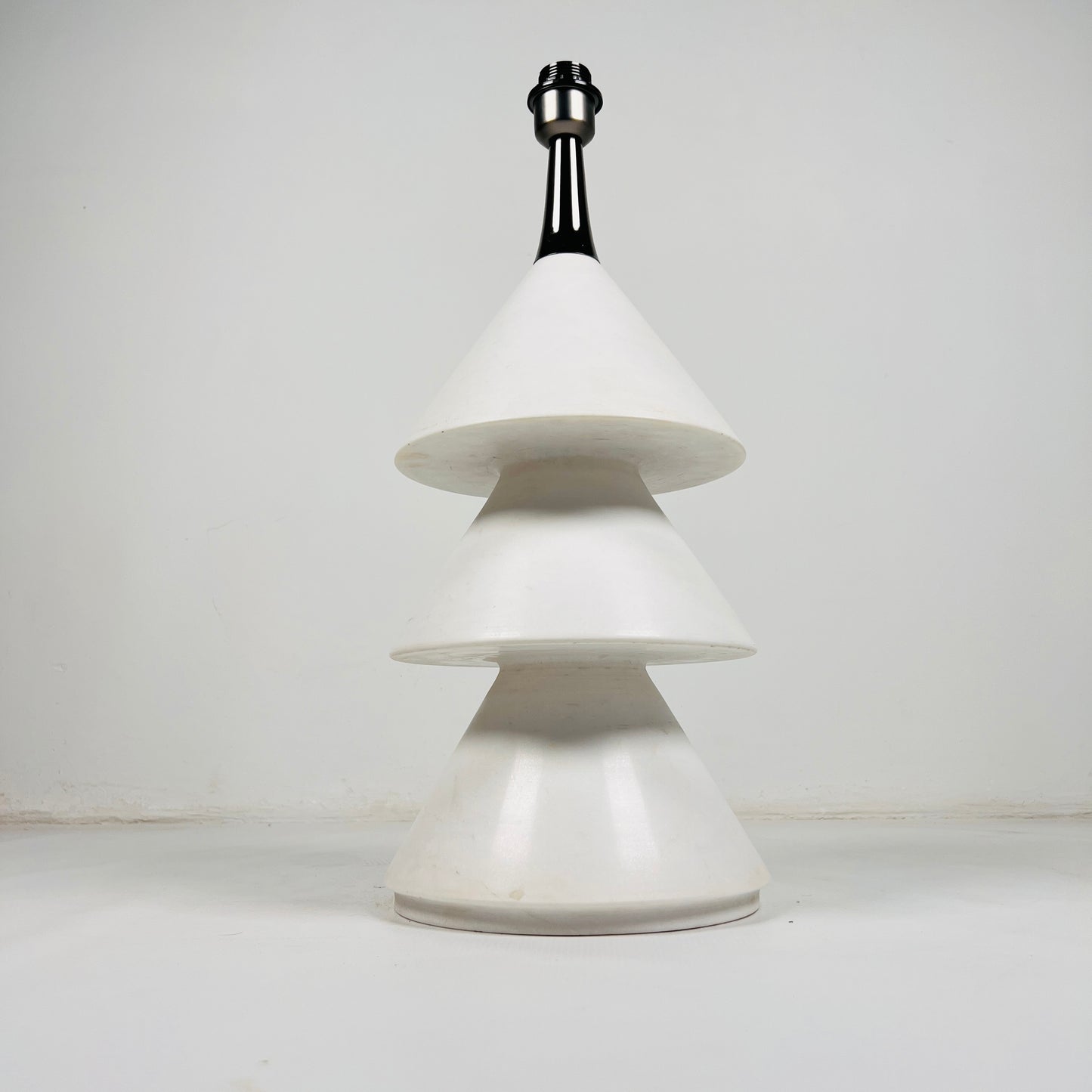 Tiered Cone Lamp - White