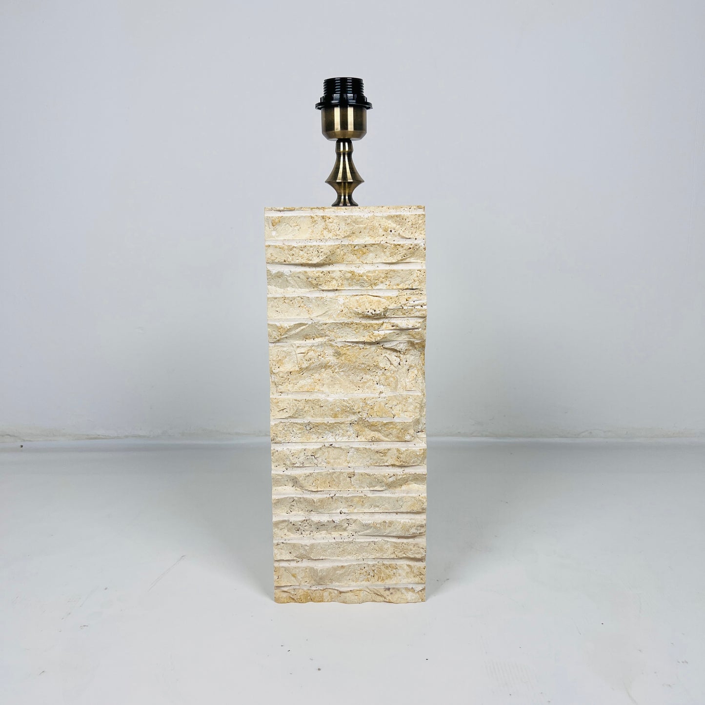 Split-Face Lamp - Travertine