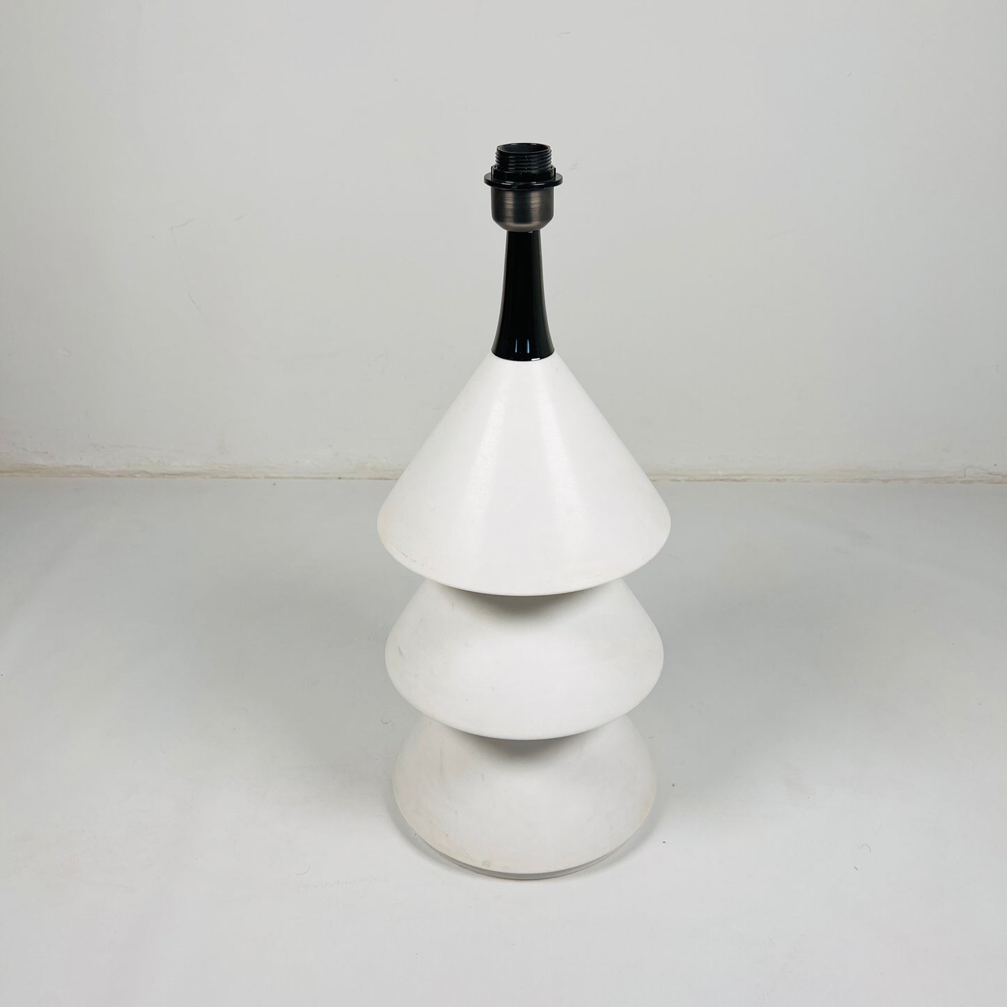 Tiered Cone Lamp - White