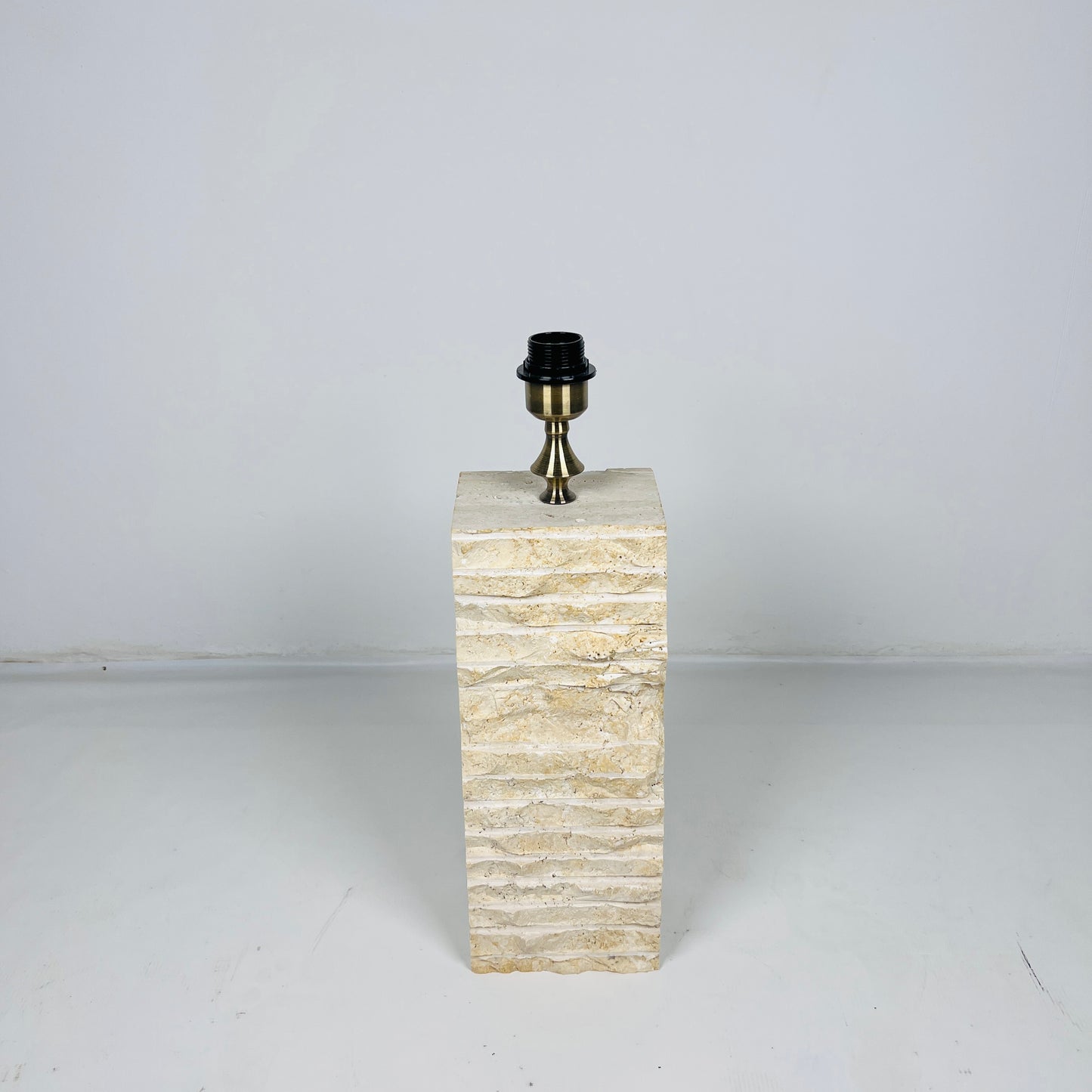 Split-Face Lamp - Travertine