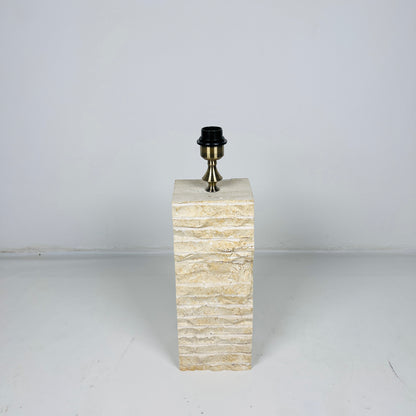 Split-Face Lamp - Travertine