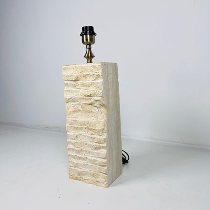 Split-Face Lamp - Travertine