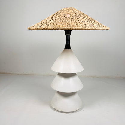 Tiered Cone Lamp - White