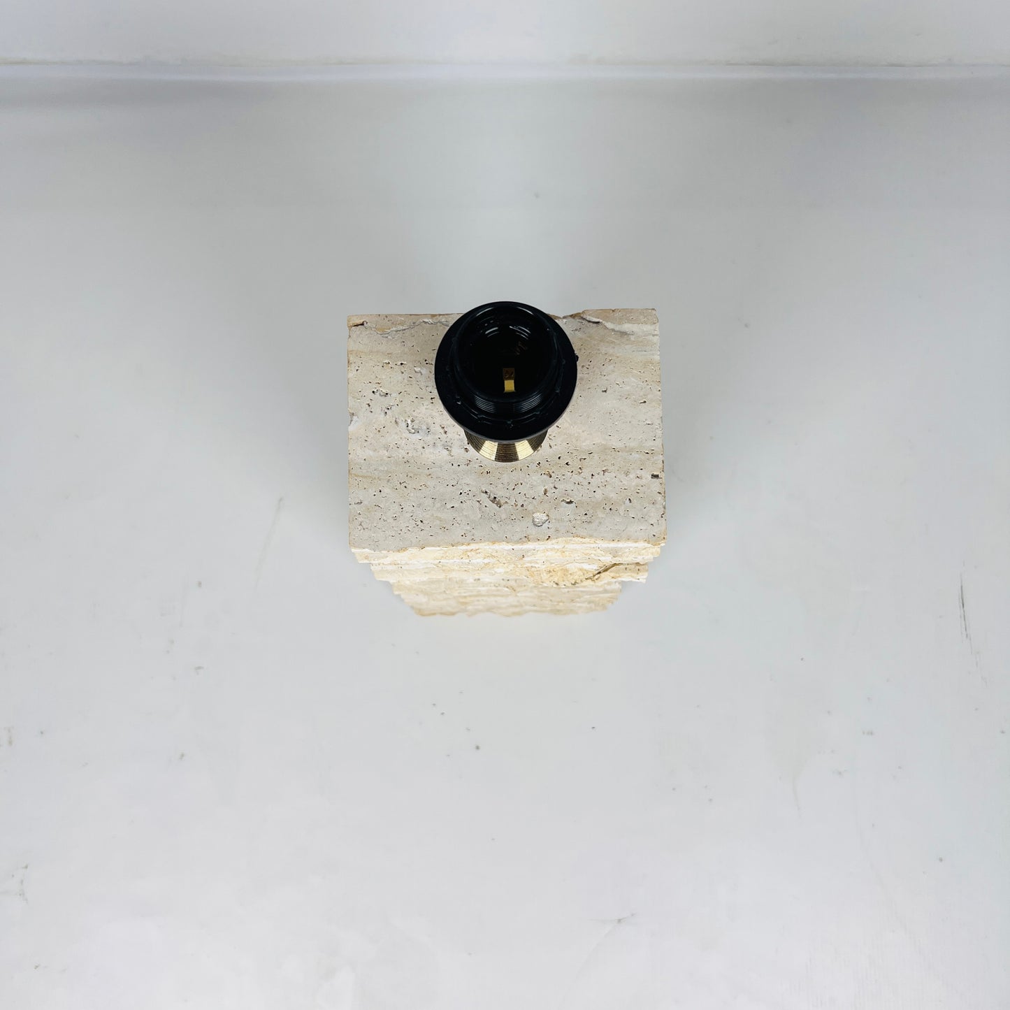 Split-Face Lamp - Travertine