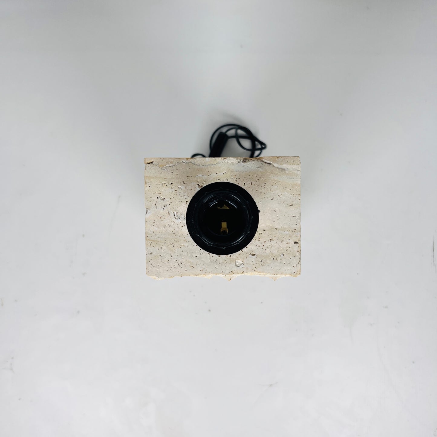 Split-Face Lamp - Travertine