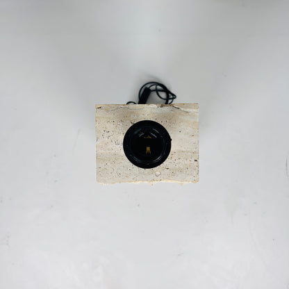 Split-Face Lamp - Travertine