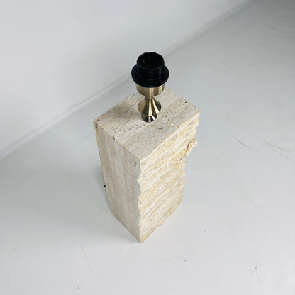 Split-Face Lamp - Travertine