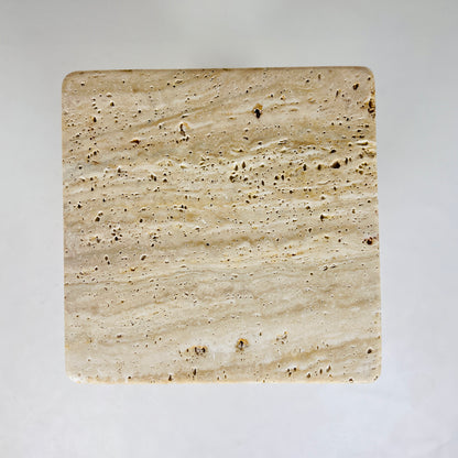 Hollowed Crescent Floor Lamp - Travertine