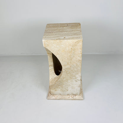 Hollowed Crescent Floor Lamp - Travertine