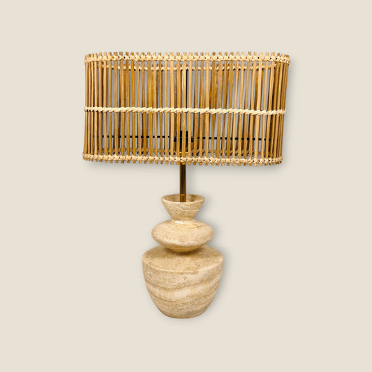 Cairn Table Lamp - Travertine