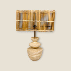 Cairn Table Lamp - Travertine