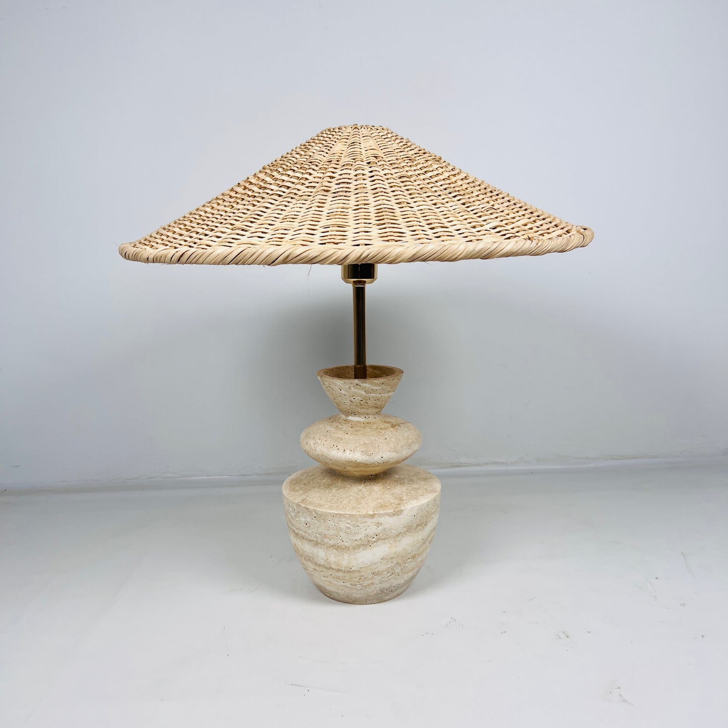 Cairn Table Lamp - Travertine