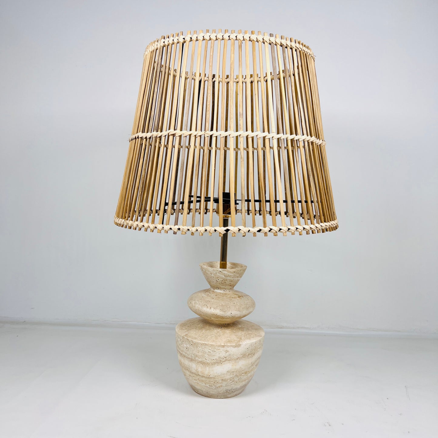 Cairn Table Lamp - Travertine