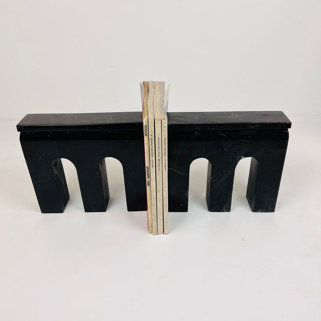 Handmade Black Bookend Pair