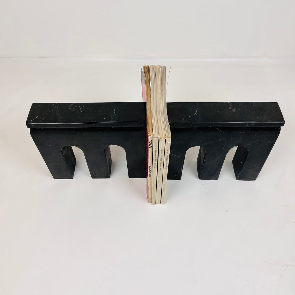 Handmade Black Bookend Pair