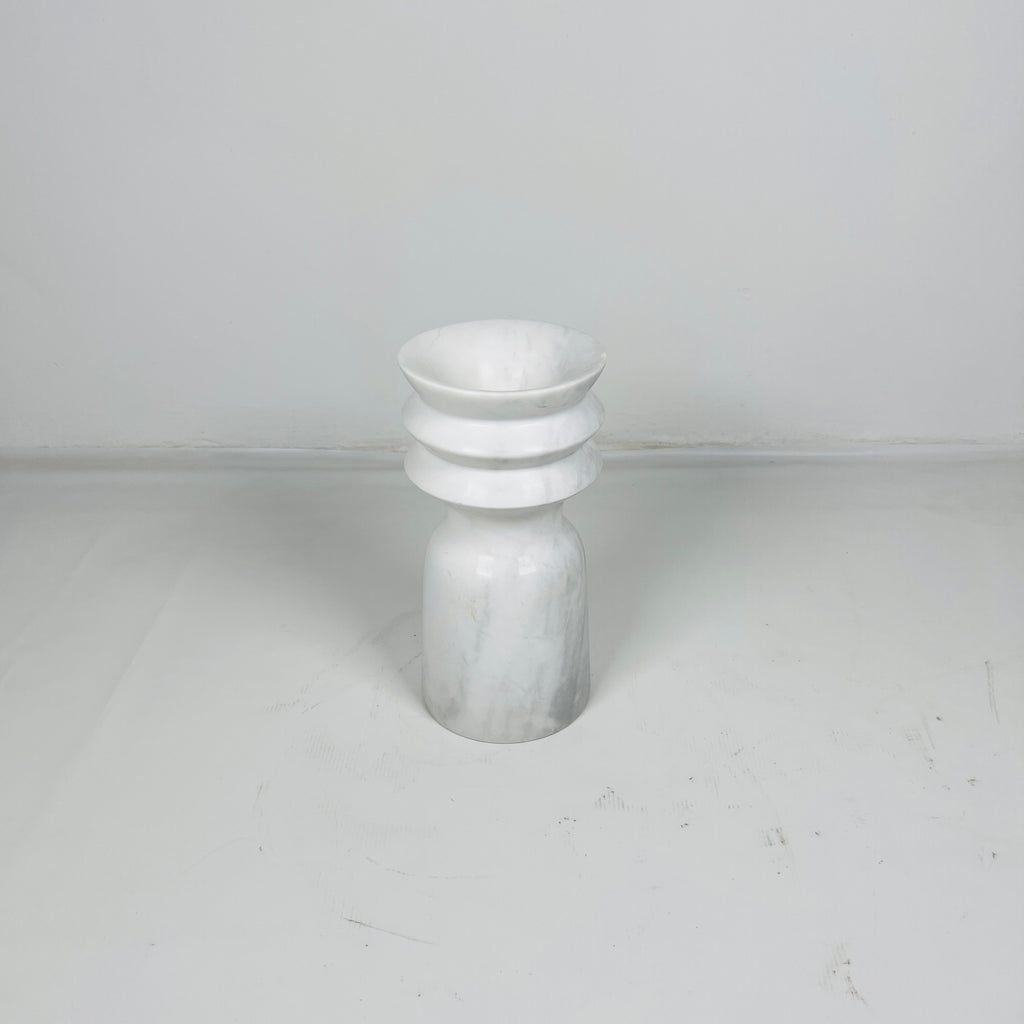 Swirl Head White Vase