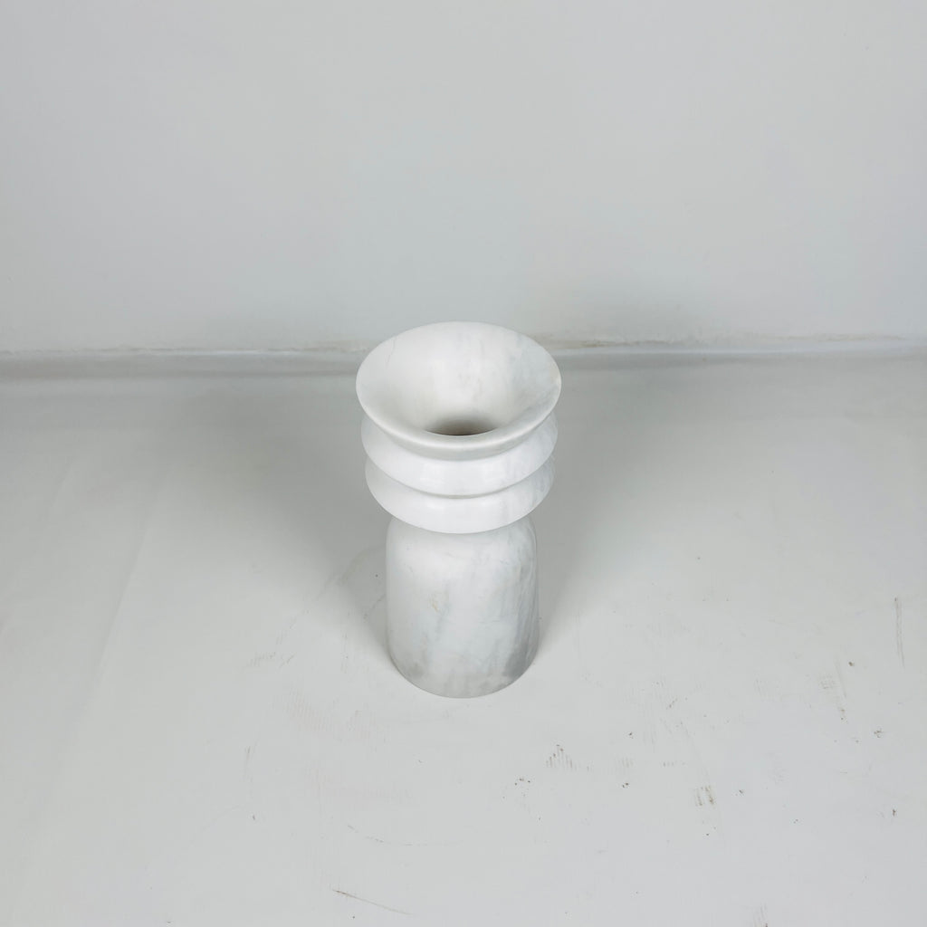 Swirl Head White Vase