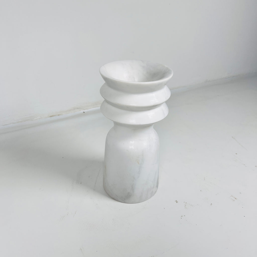 Swirl Head White Vase