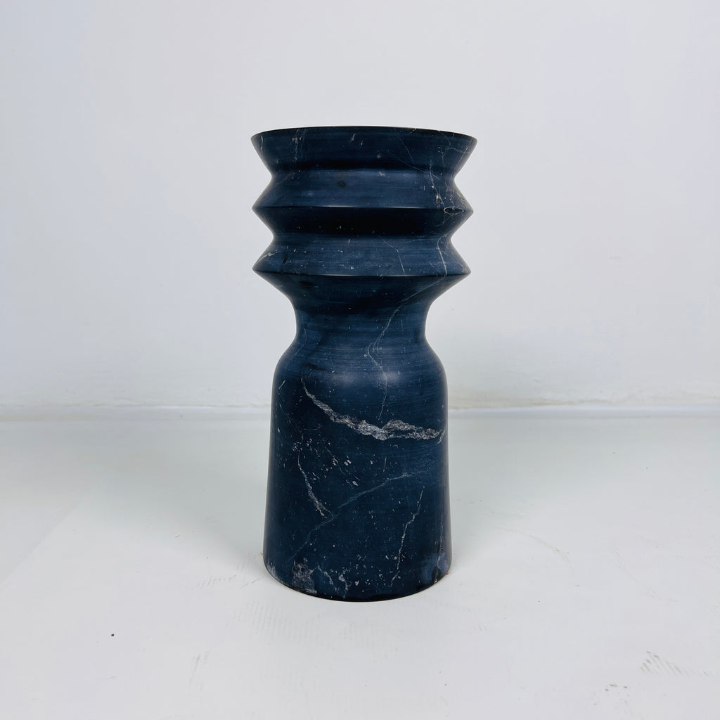 Swirl Head Black Vase