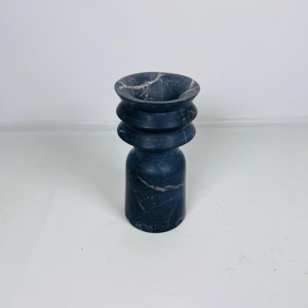 Swirl Head Black Vase