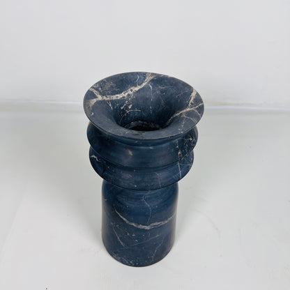 Ribbed Vase - Black