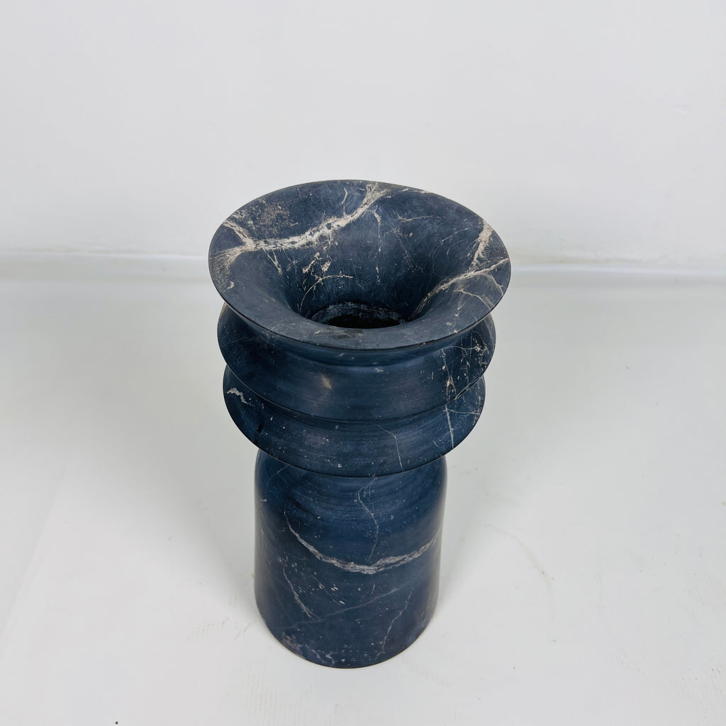 Swirl Head Black Vase