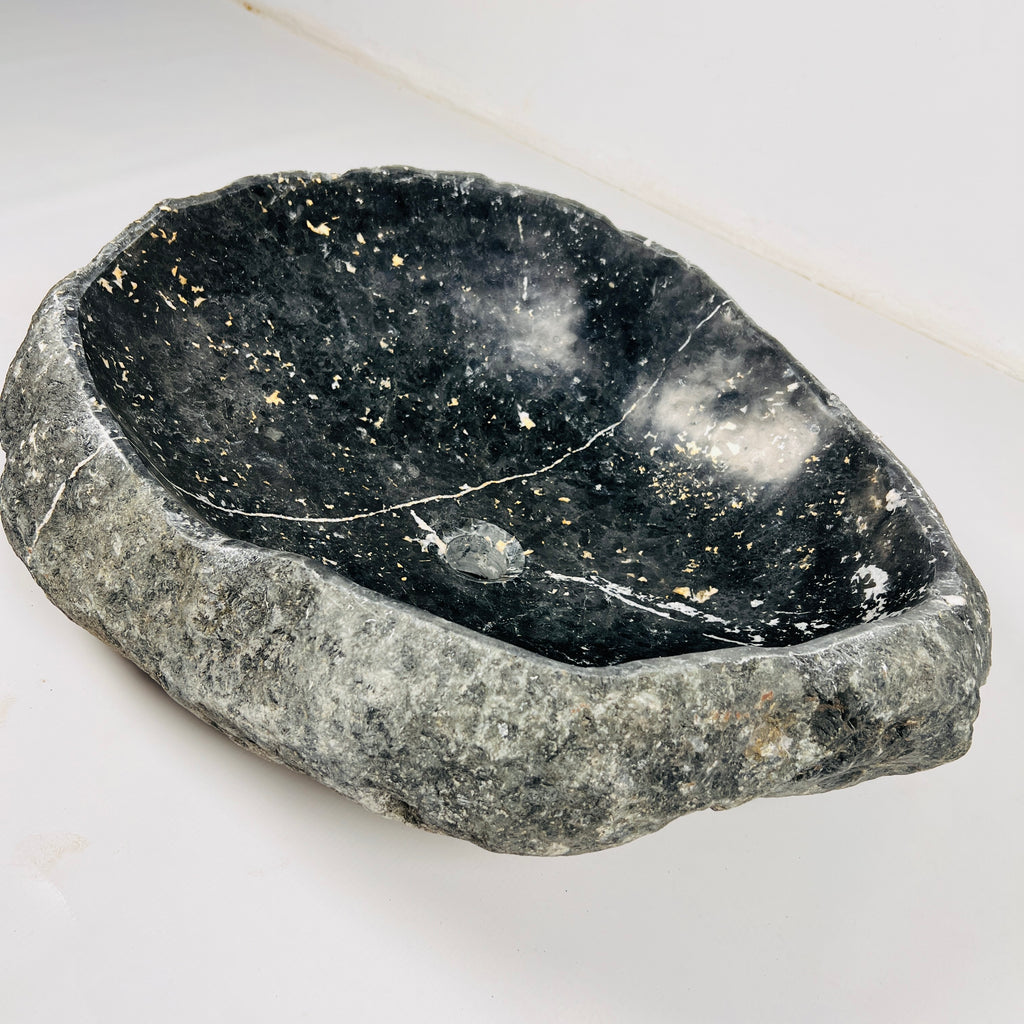 Charcoal Hue River Stone Sink