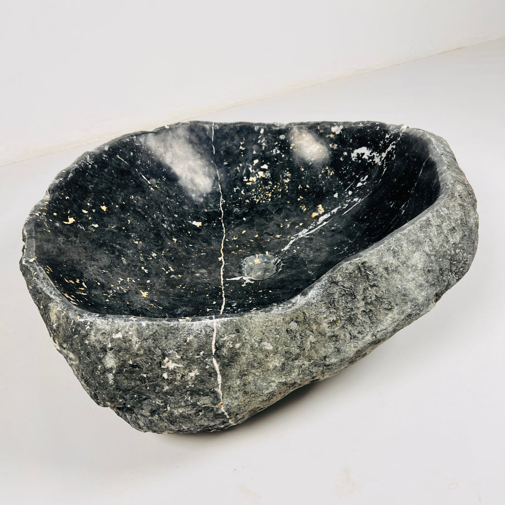 Charcoal Hue River Stone Sink