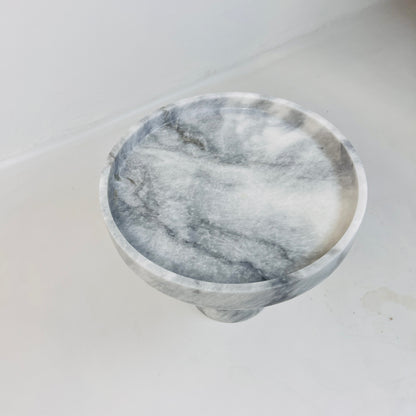 Marble Cake Stand - Gray