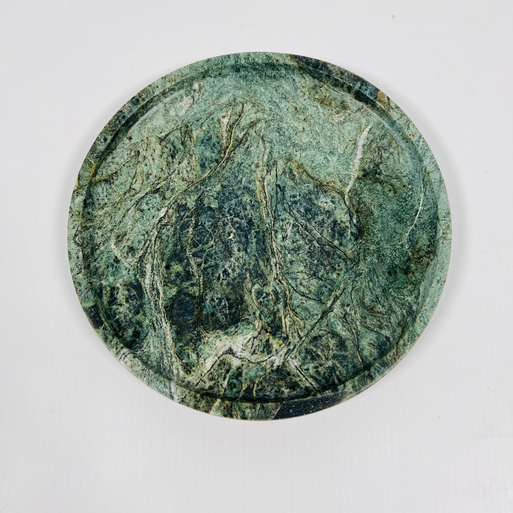 Jungle Green Marble Plate