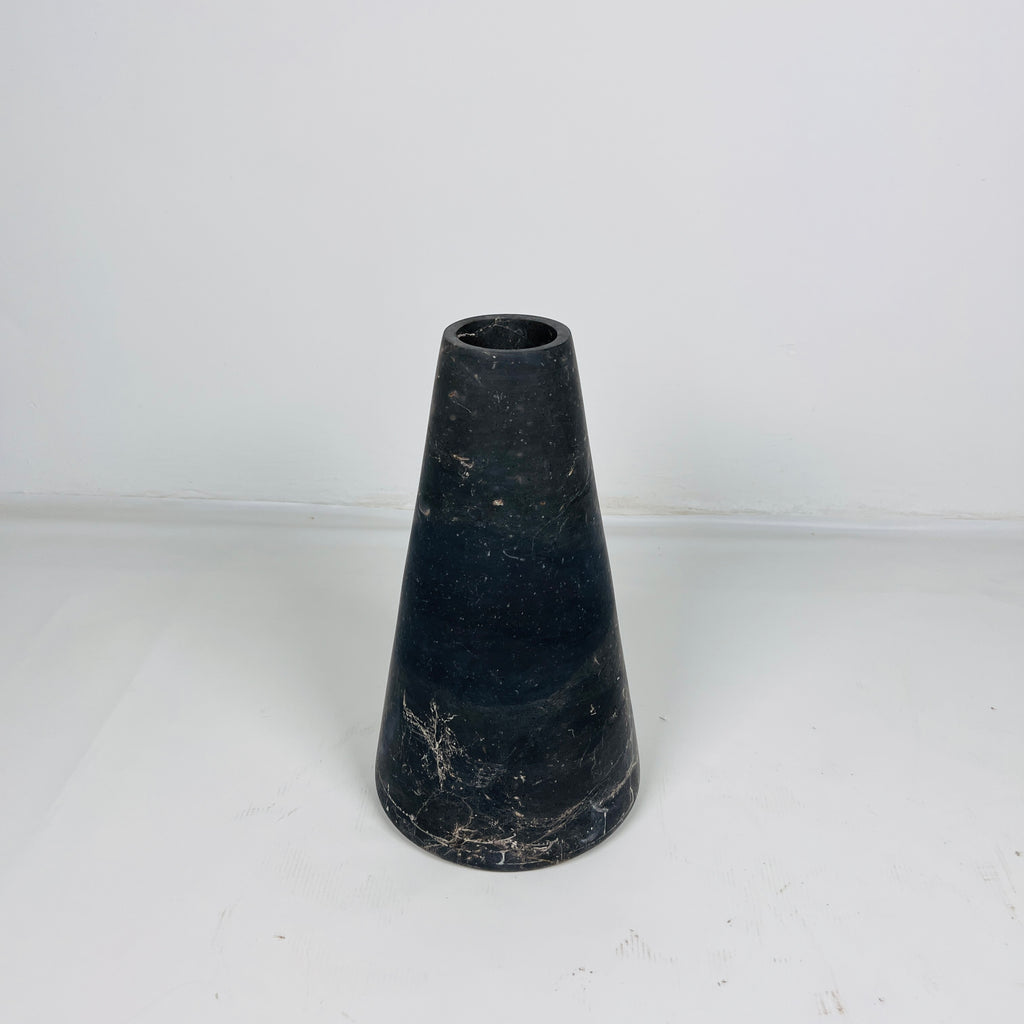 Funnel Black Vase