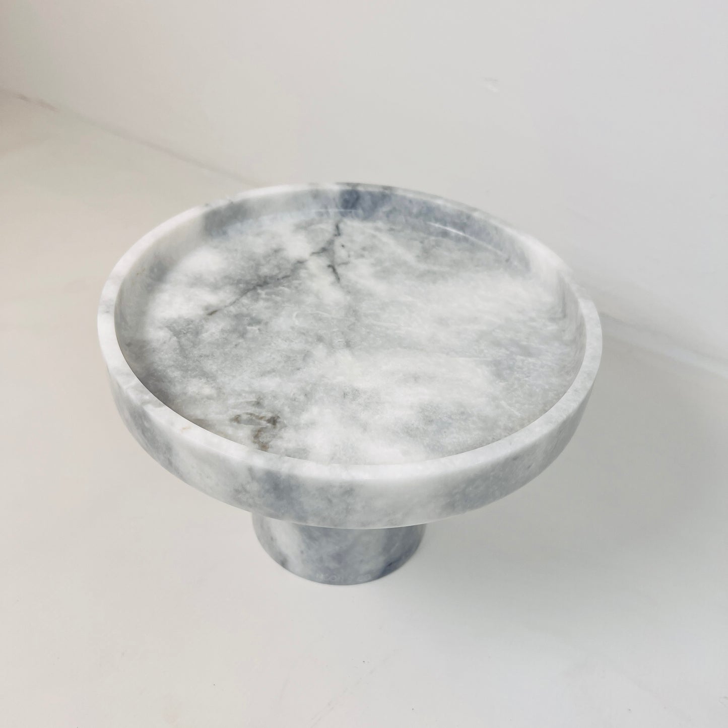 Marble Cake Stand - Gray