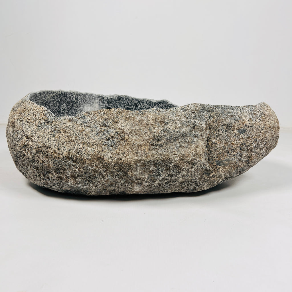 Dark Grey Spotted River Stone Sink