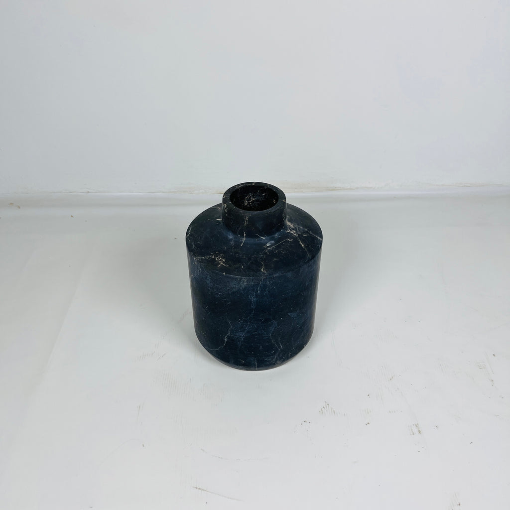 Wide Bottom Black Vase