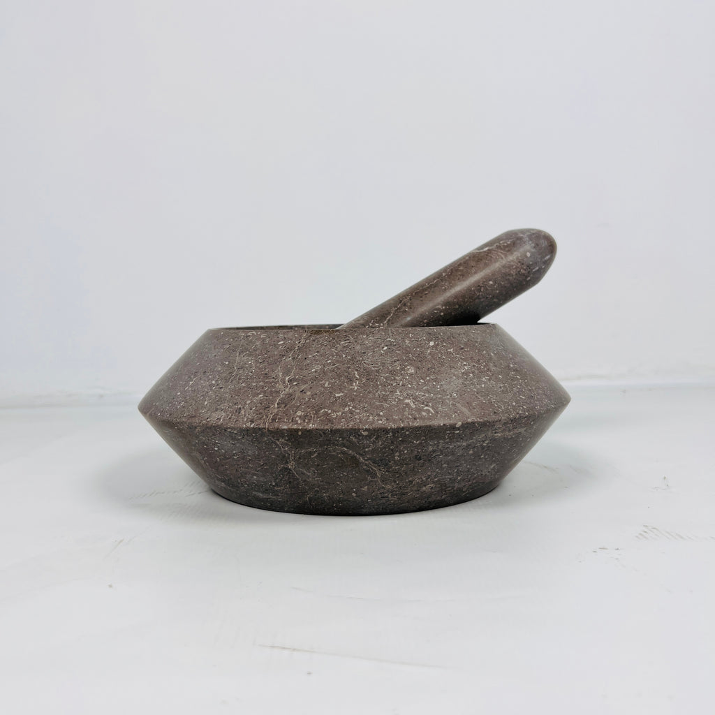 Brown Mortar & Pestle