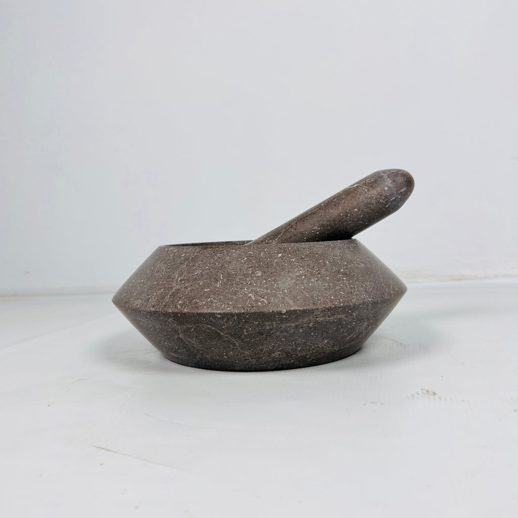 Brown Mortar & Pestle