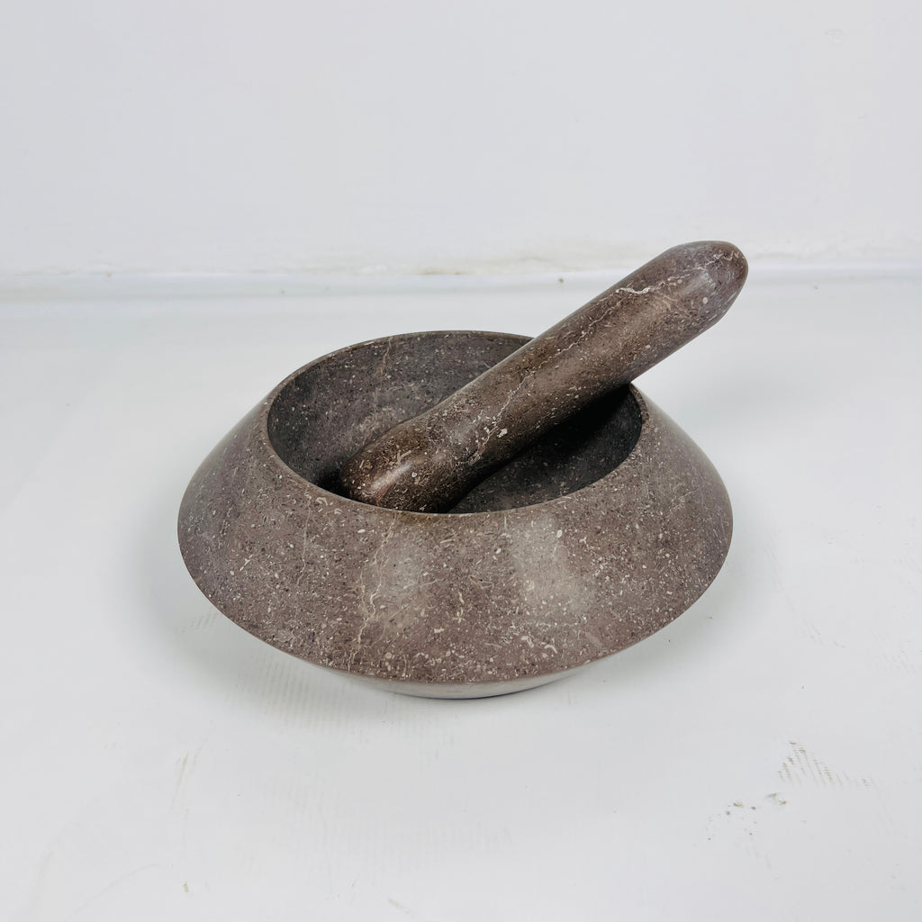 Brown Mortar & Pestle