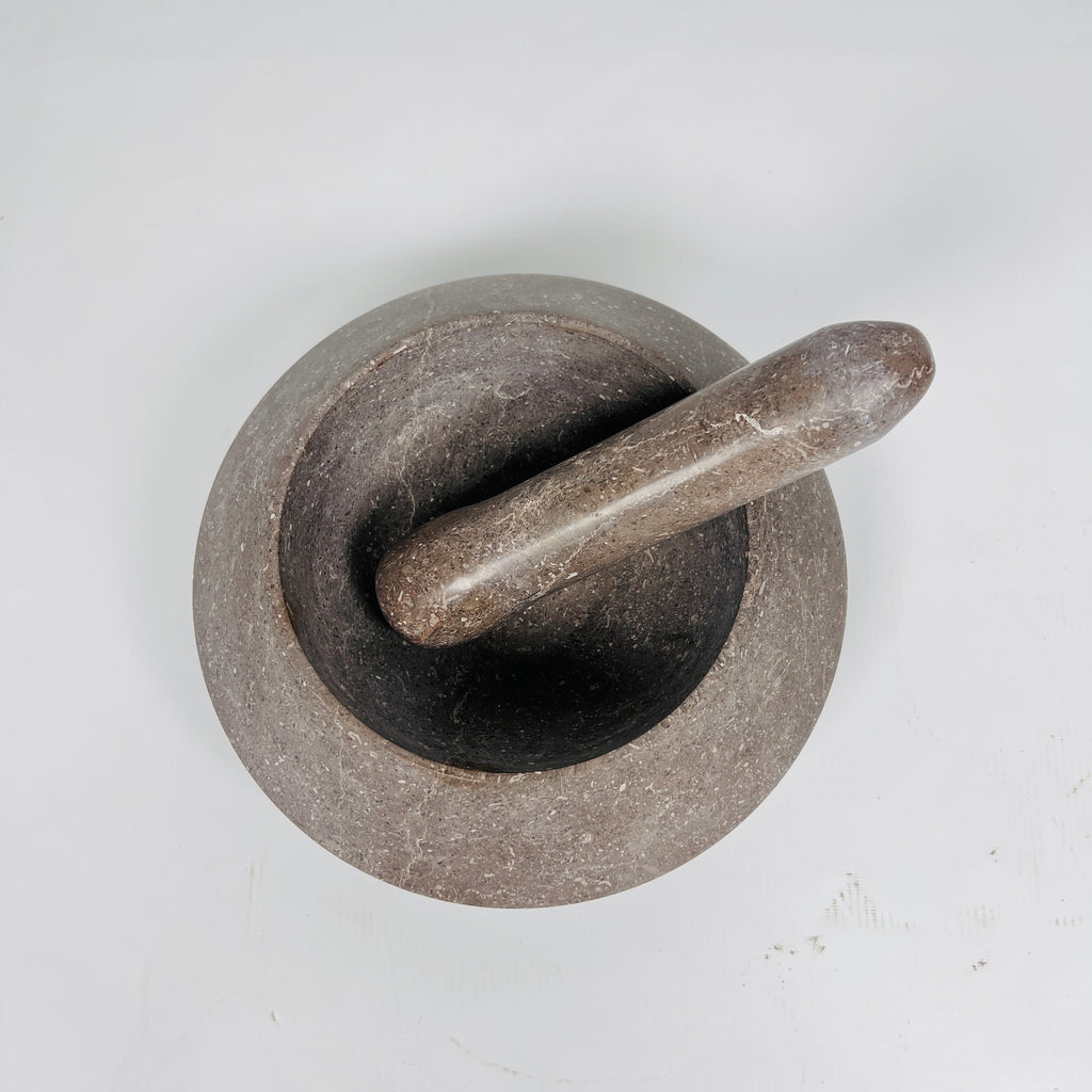 Brown Mortar & Pestle