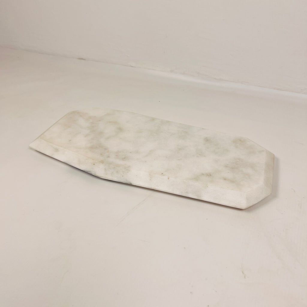 Irregular Marble Splotched Grey Tray