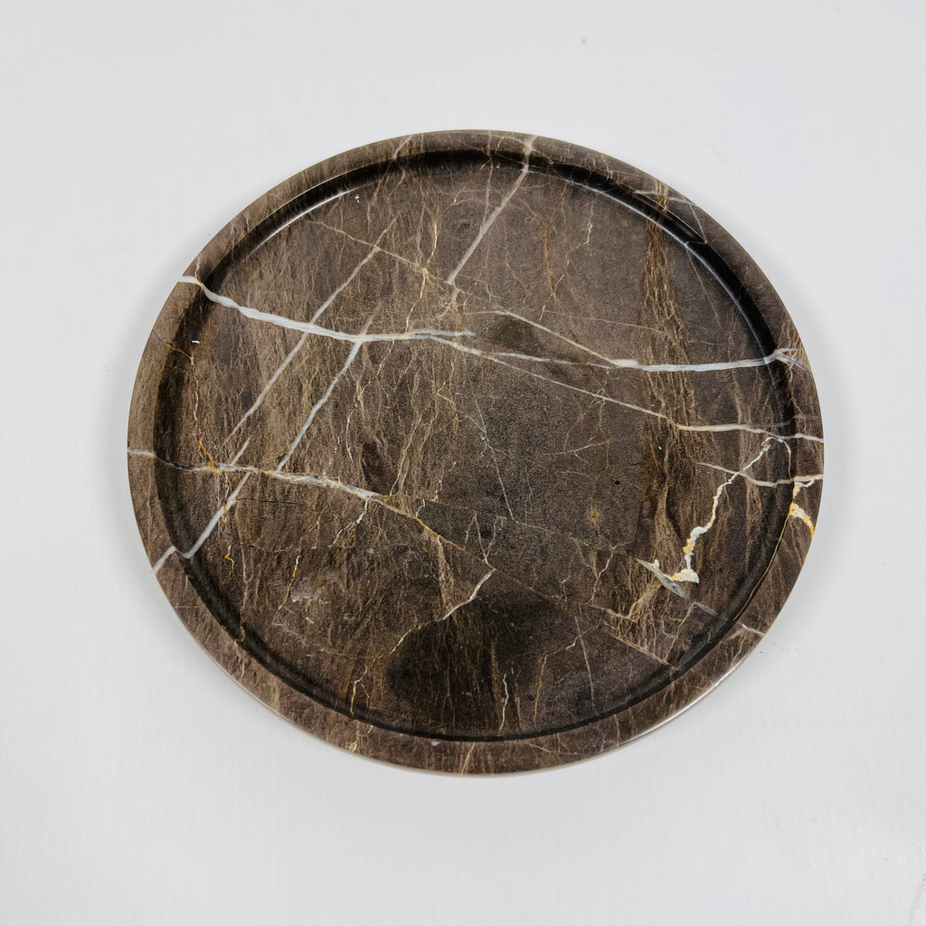 Panther Brown Marble Plate