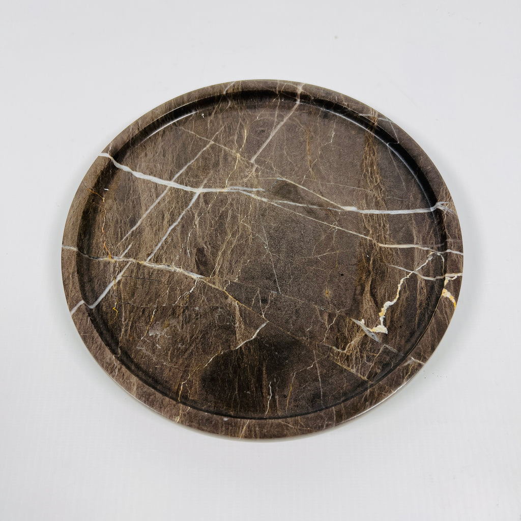 Panther Brown Marble Plate