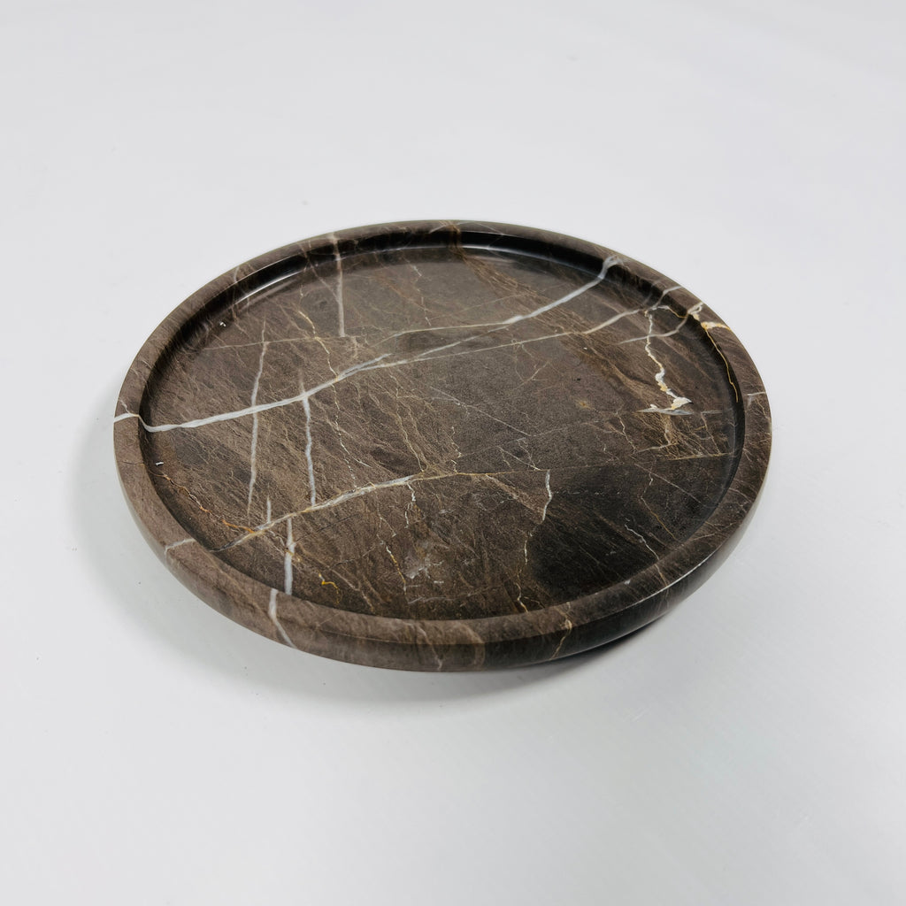 Panther Brown Marble Plate