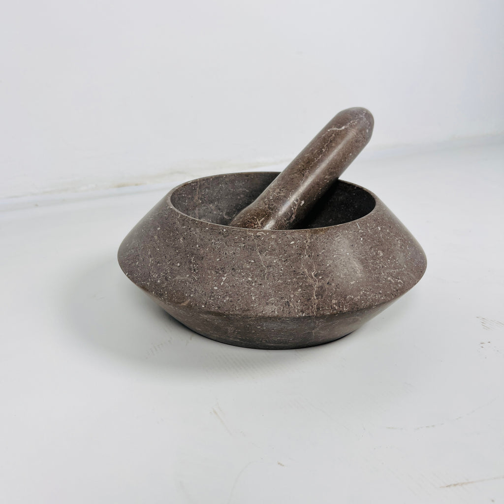 Brown Mortar & Pestle