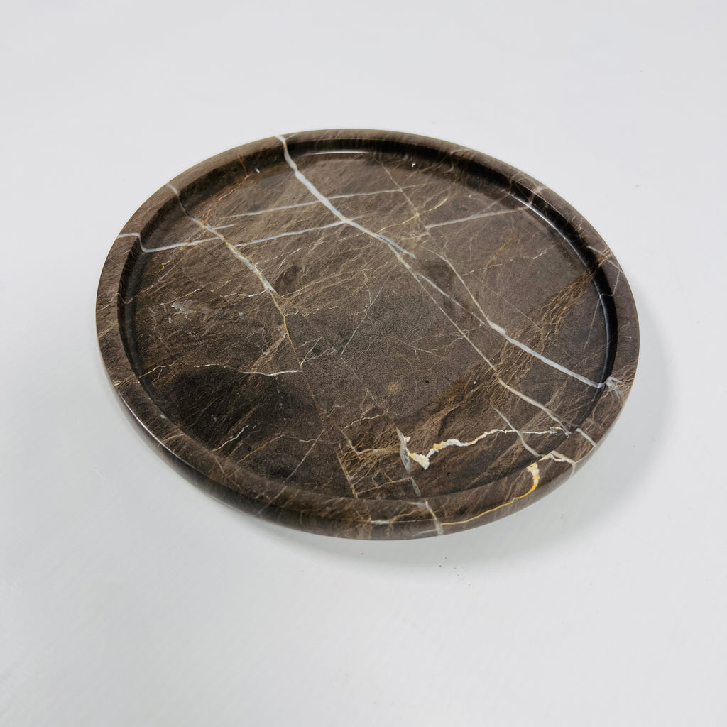 Panther Brown Marble Plate