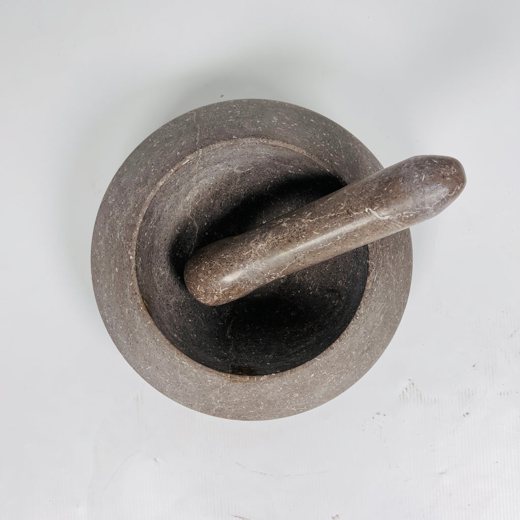 Brown Mortar & Pestle